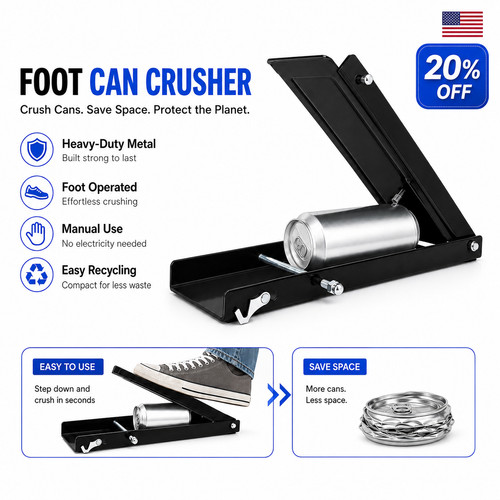 Aluminum can crusher - aluminum,